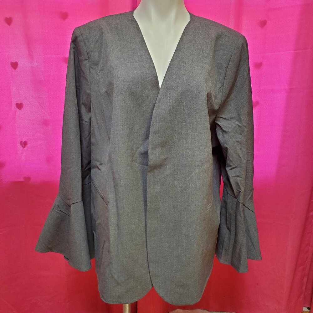 #224 NWT The Limited Grey Dress Jacket Blazer 22W